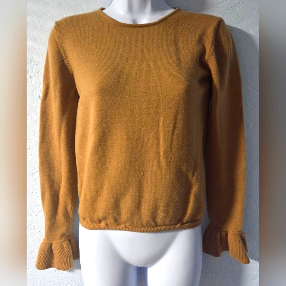 Vintage Y2K DKNY Camel 100% Wool Sweater - Medium